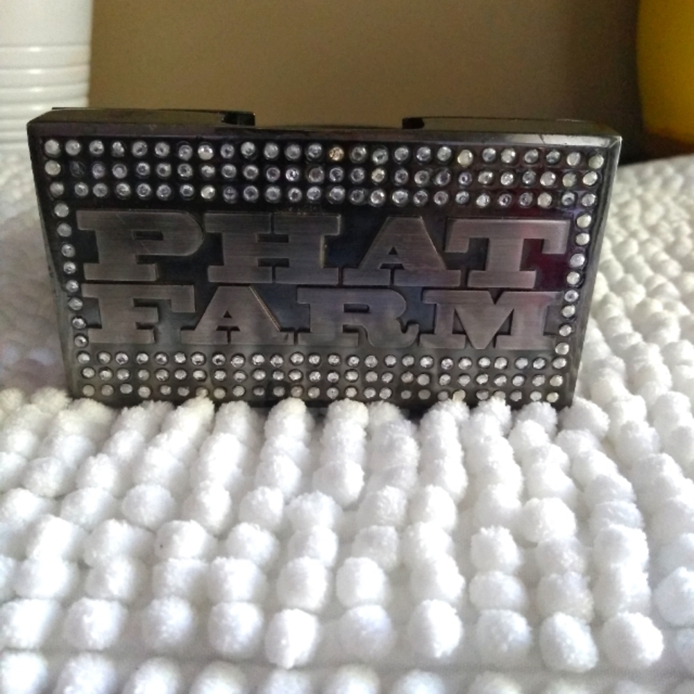 PHAT FARM Leather Belt Rhinestone chic
